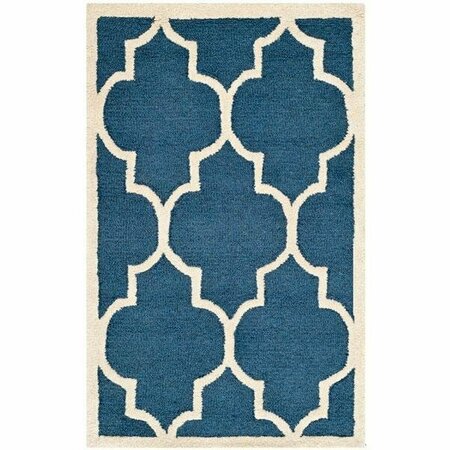 Safavieh Cambridge Hand Tufted Accent Rug, Navy and Ivory - 2 x 3 ft. CAM134G-2